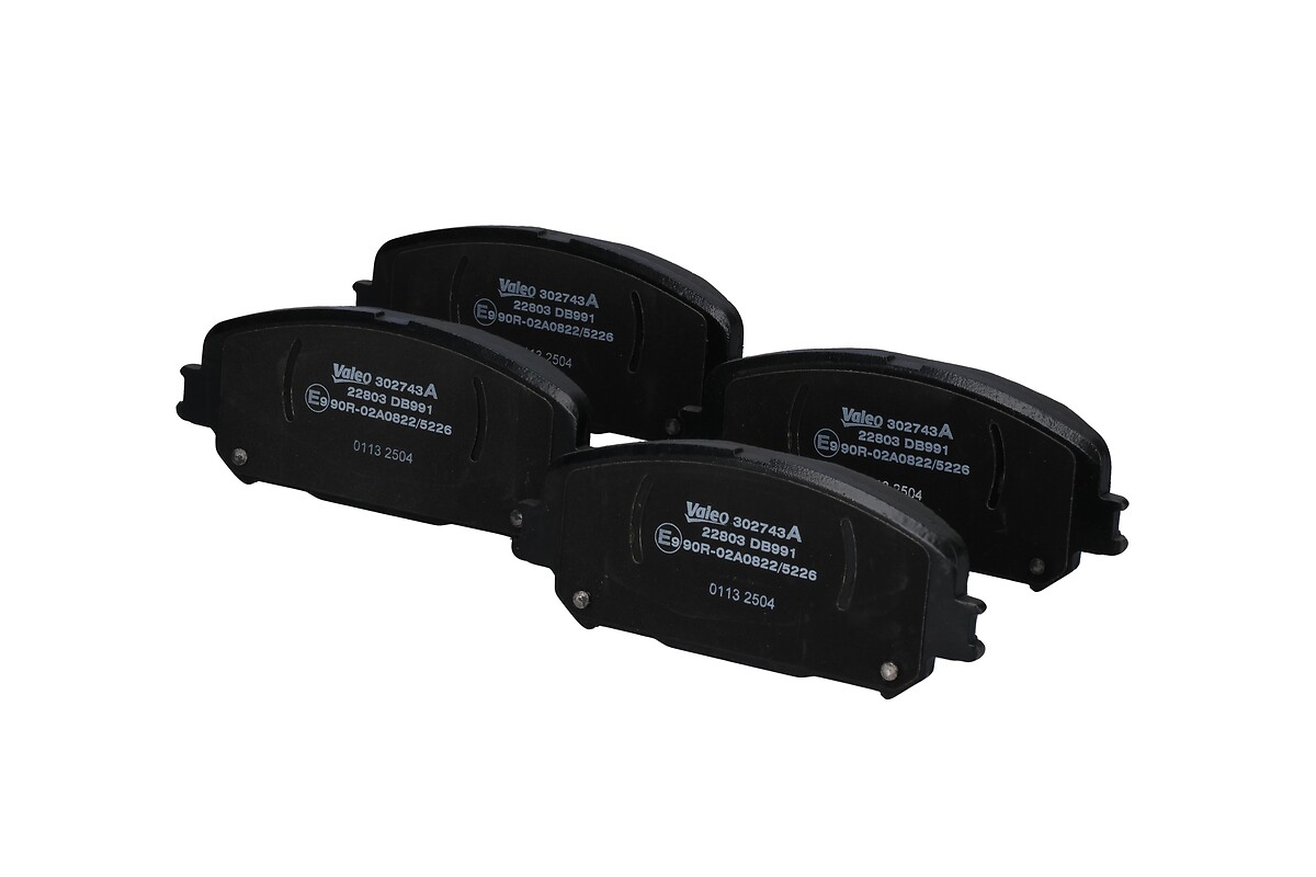 Jeu de 4 plaquettes de frein VALEO ref. 302743A